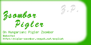 zsombor pigler business card